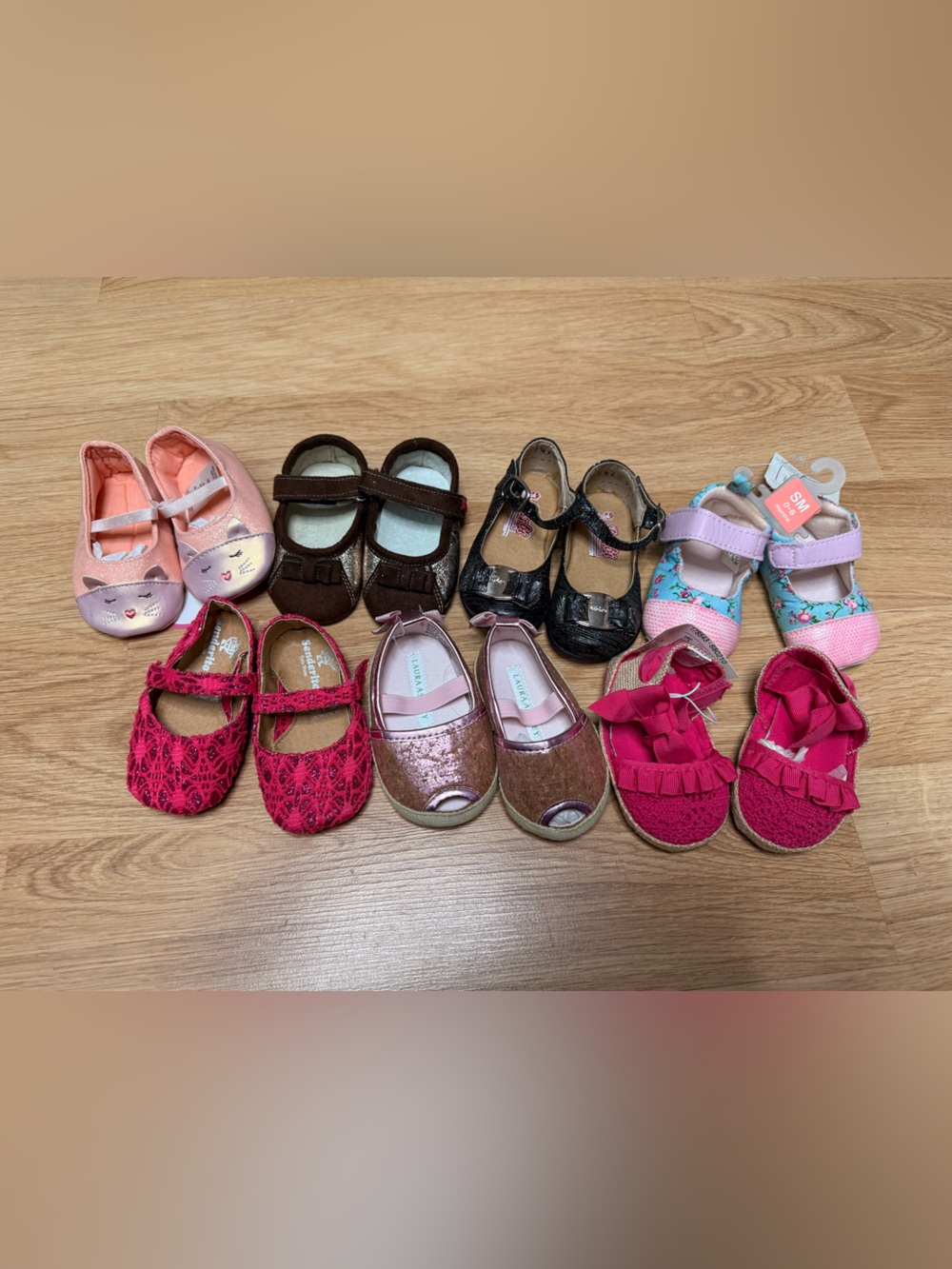 Toddler Pink Floral Mary Jane Shoes - Unbranded